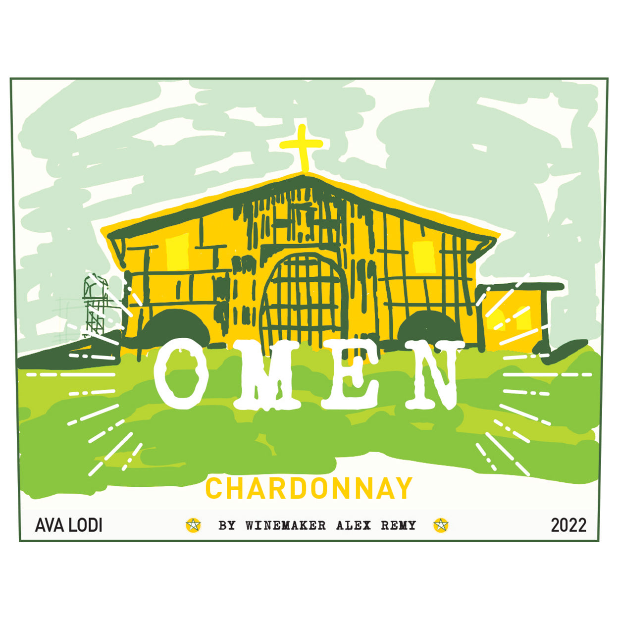 2022 Omen Chardonnay Front Label