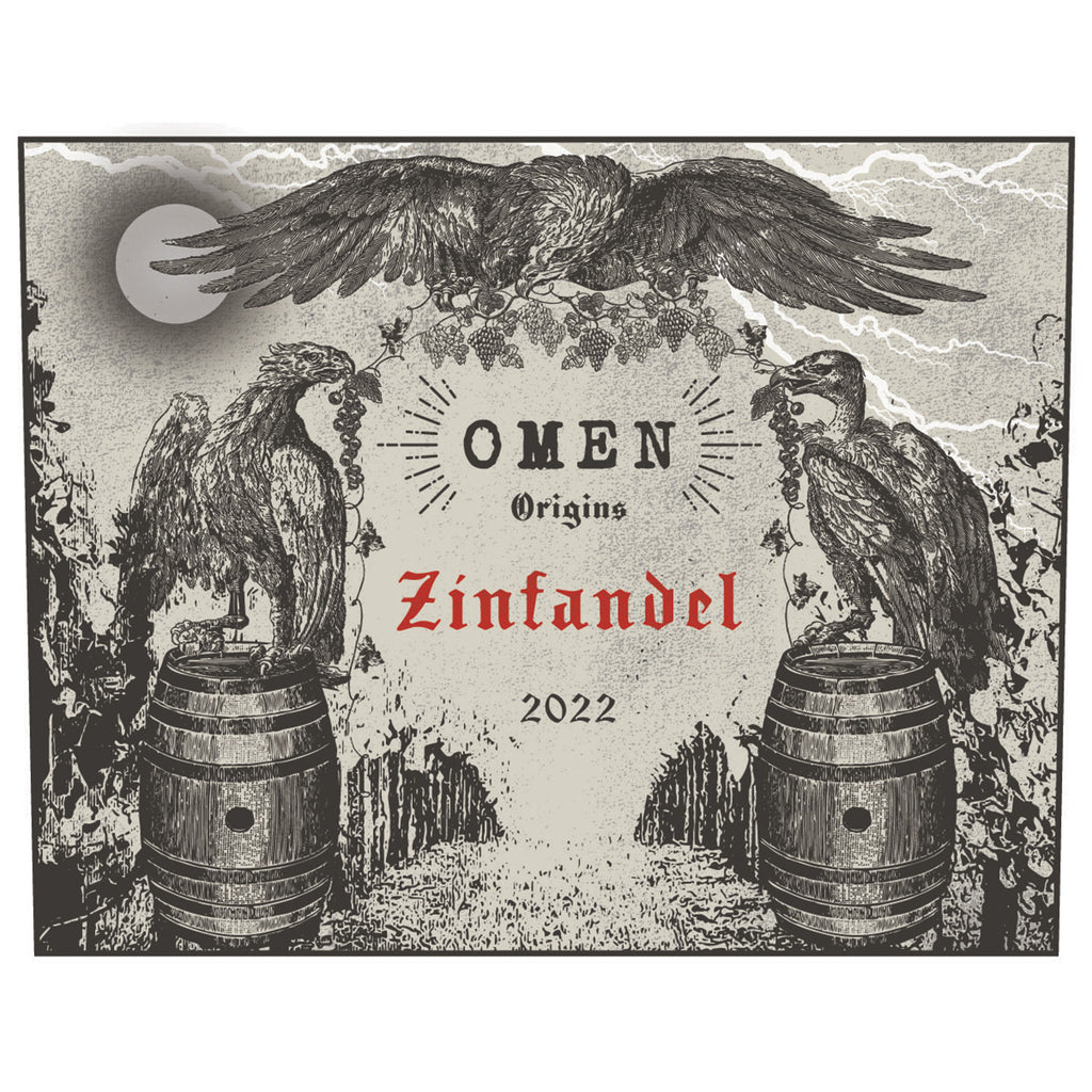 Omen Origins 2022 Zinfandel Label Front