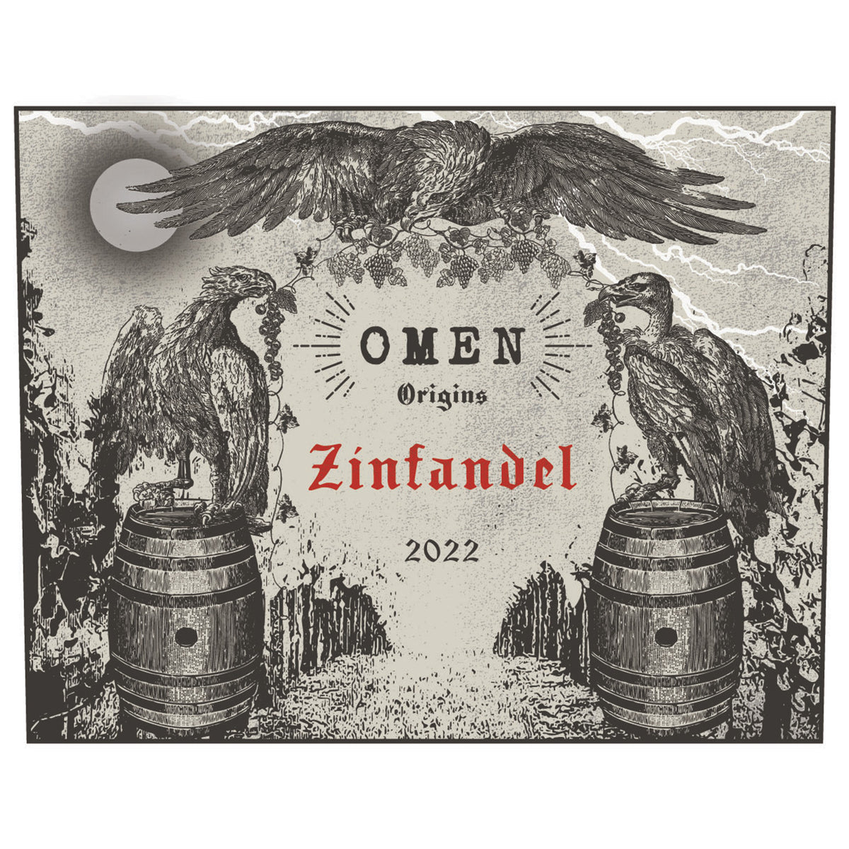 Omen Origins 2022 Zinfandel Label Front