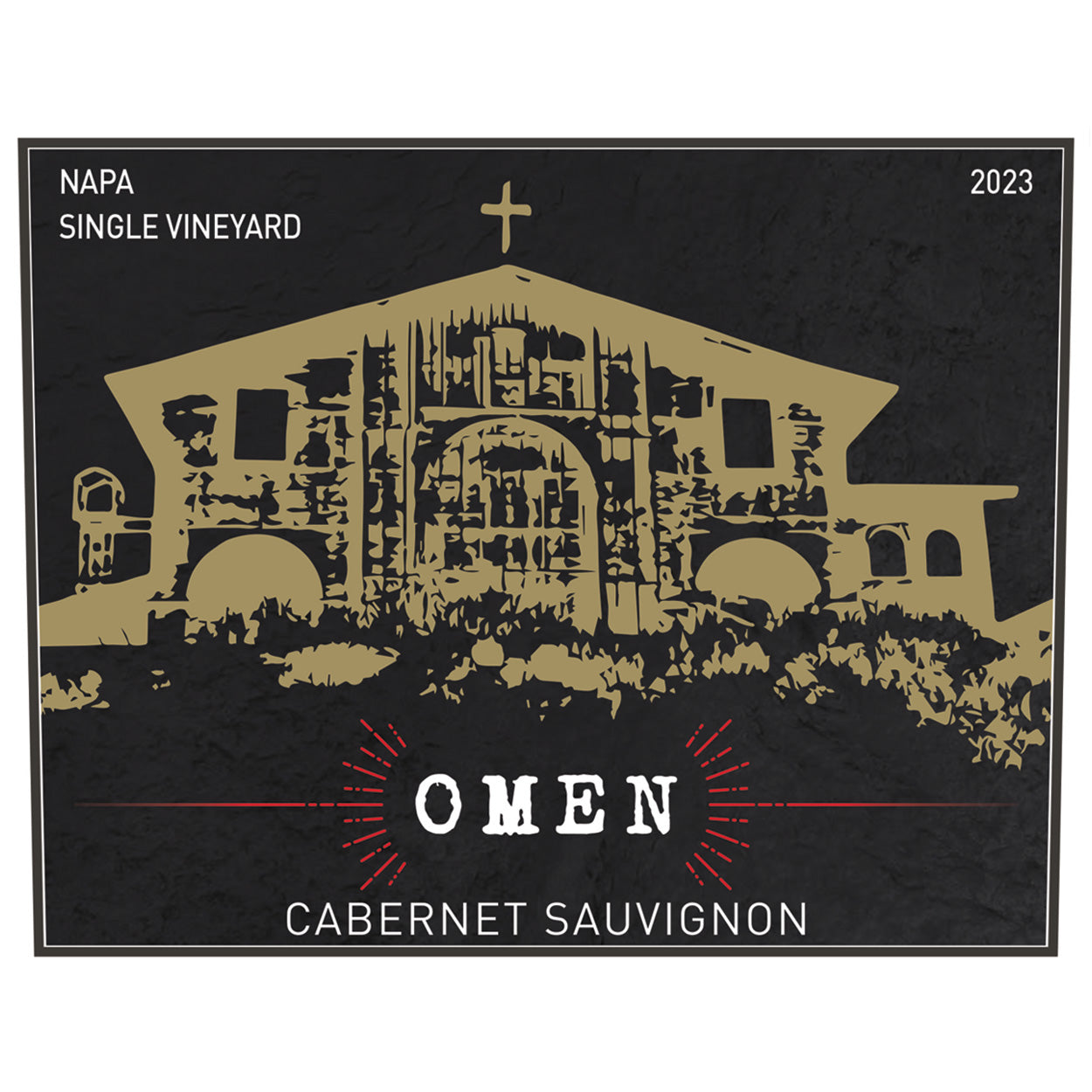 Omen 2023 Napa Valley Single Vineyard Cabernet Sauvignon Front Label