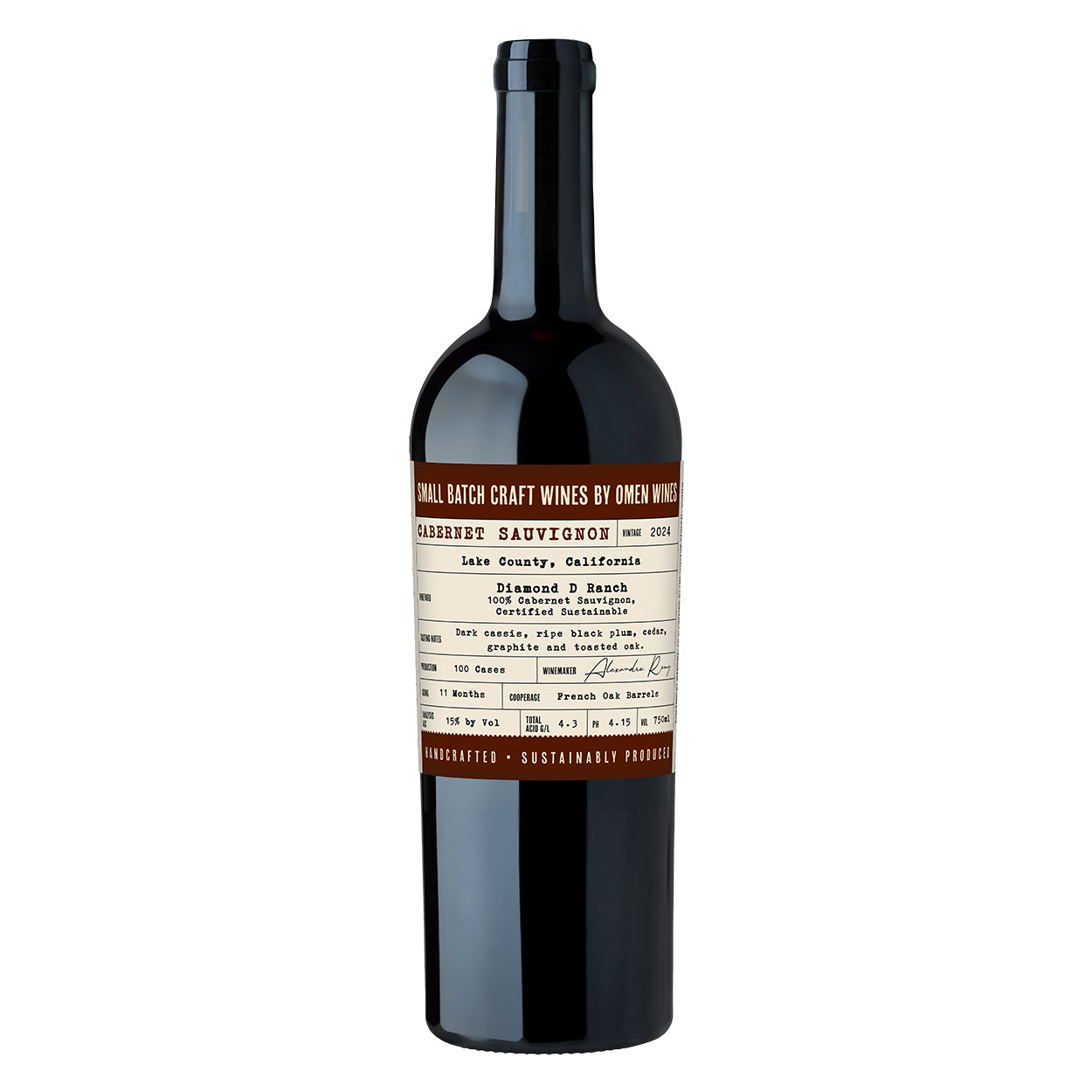 2024 Omen Craft Lake County Cabernet Sauvignon Bottle