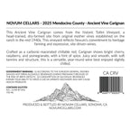 2025 Novum Cellars Chillable Red Wine Back Label