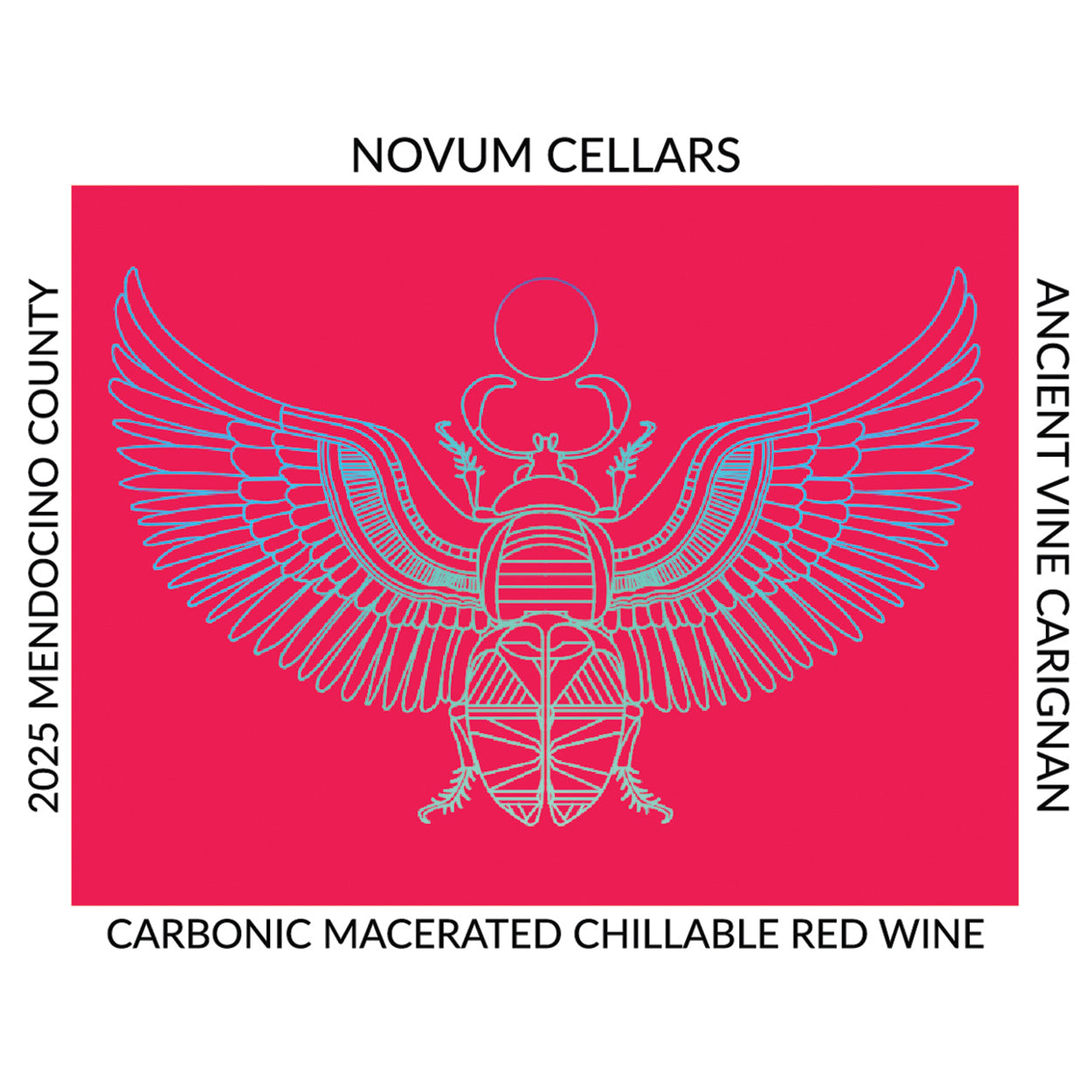 2025 Novum Cellars Chillable Red Wine Front Label